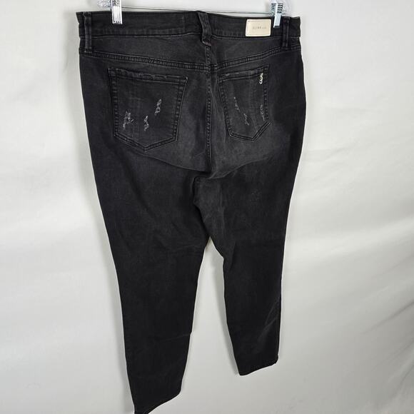 Slink Jeans Women's 20 Black Curvy Distressed Skinny - Picture 13 of 15